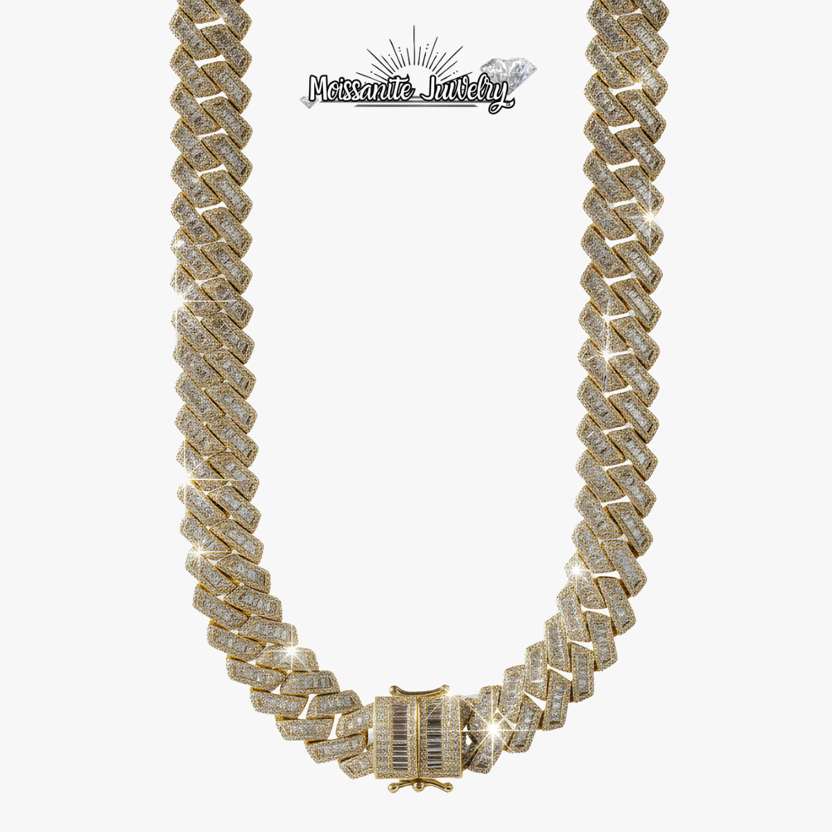 Baguette Royalty Chain - Yellow Gold