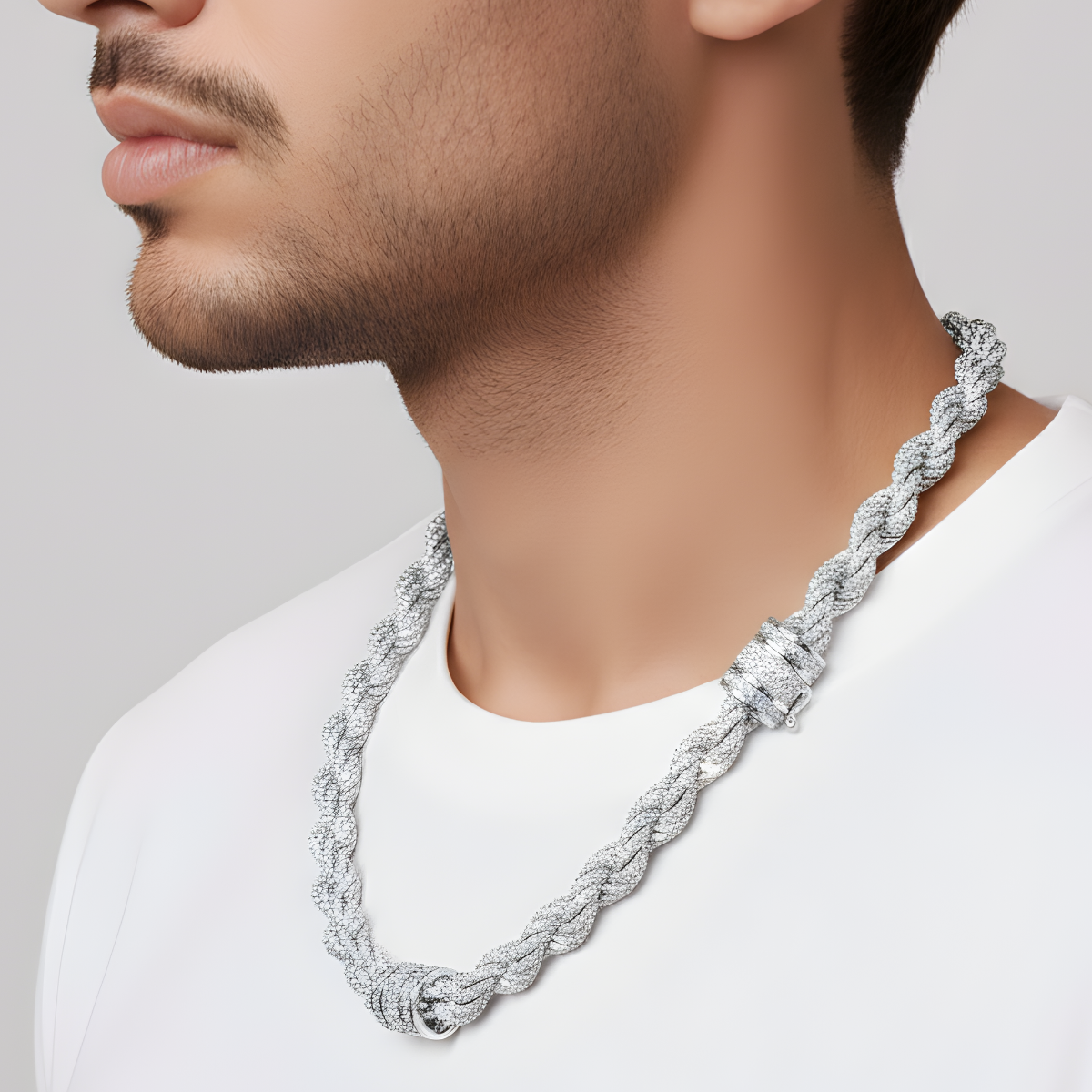 Iced out Rope Chain